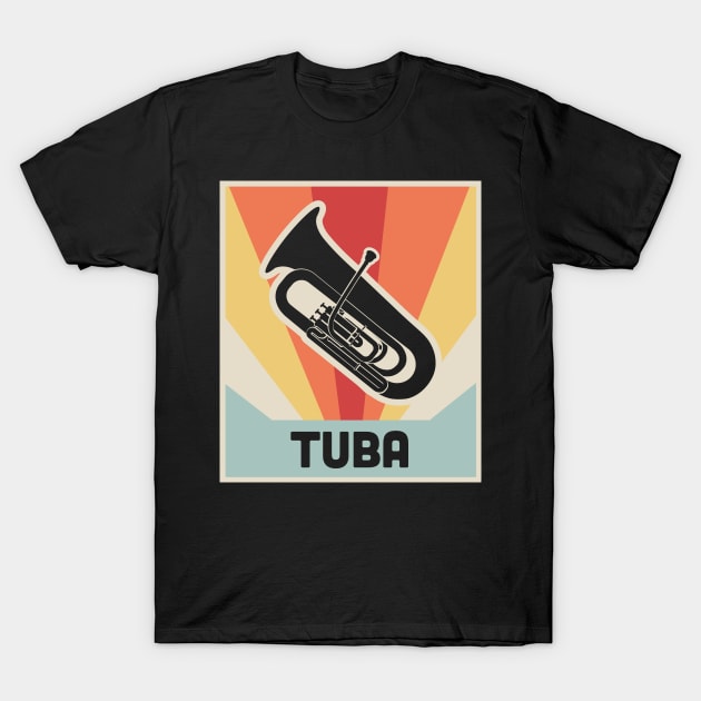 Vintage Style TUBA Poster T-Shirt by MeatMan